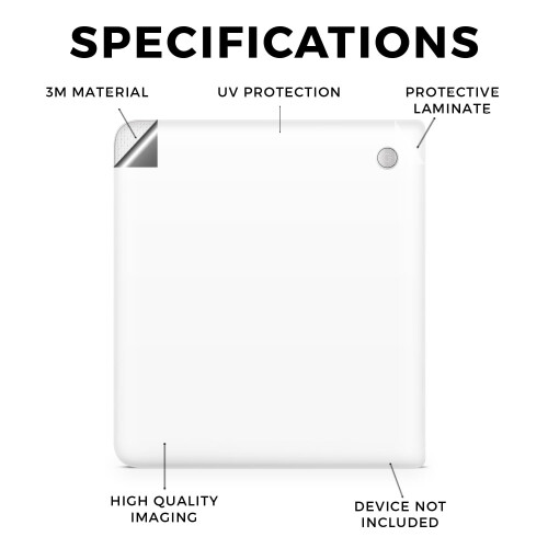 Pele Brilhante para Tablet Compatível com Kobo Libra 2 (2023) - Branco Sólido - Vinil 3M 1