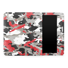 Pele Brilhante para Kobo Libra 2 (2023) - Camuflagem Vermelha - Adesivo Protetor Premium 3M