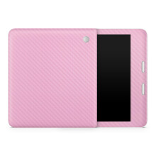 Custodia protettiva in fibra di carbonio per tablet compatibile con Kobo Libra 2 (2023) - Rosa - Pellicola protettiva in vinile 3M di alta qualit