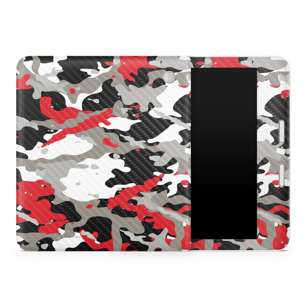 Carbon Fiber Tablet Skin Compatible With Kobo Libra 2 (2023) - Camo - Premium 3M Vinyl Protective Wrap Decal Cover - Easy To Apply | Crafted In Th Red 198164941465
