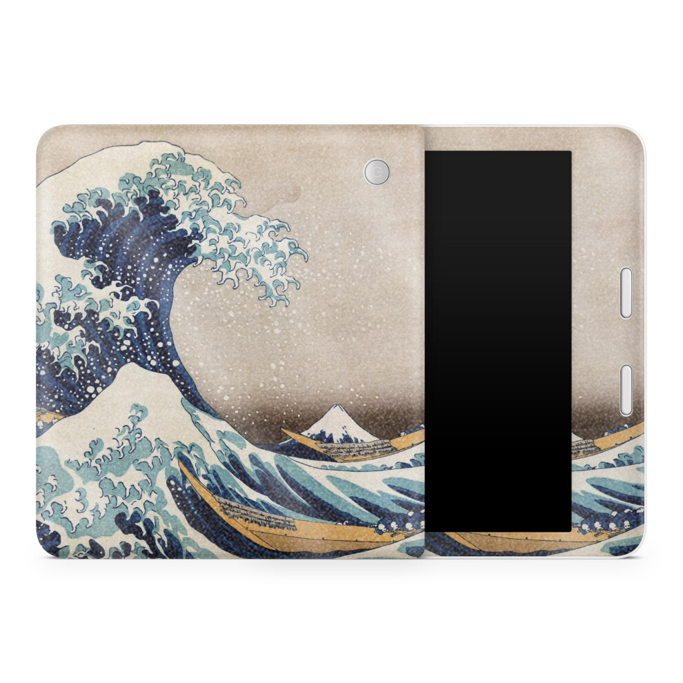 Glossy Glitter Tablet Skin Compatible With Kobo Libra 2 (2023) - Great Wave Of Kanagawa - Premium 3M Vinyl Protective Wrap Decal Cover - Easy To Apply 198164941328