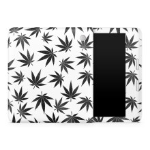 Funda brillante con purpurina para tableta compatible con Kobo Libra 2 (2023) - Hojas de marihuana negras - Vinilo 3M premium protector - F   cil d