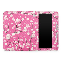Pele de Fibra de Carbono Compatível com Kobo Libra 2 (2023) - Rosa Sakura - Decalque Protetor 3M