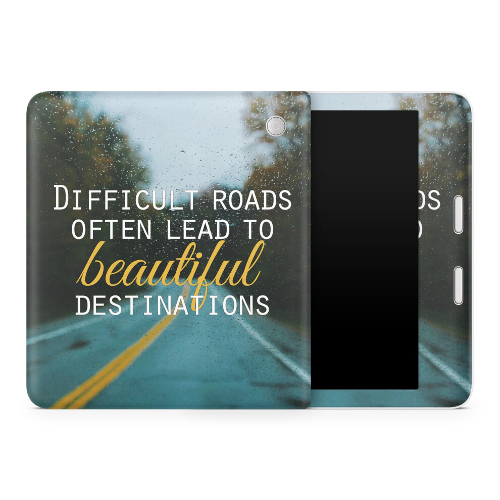 Tablet Skin Compatible With Kobo Libra 2 (2023) - Difficult Roads - Premium 3M Vinyl Protective Wrap Decal Cover - Easy To Apply | Crafted In The Usa 198164947368