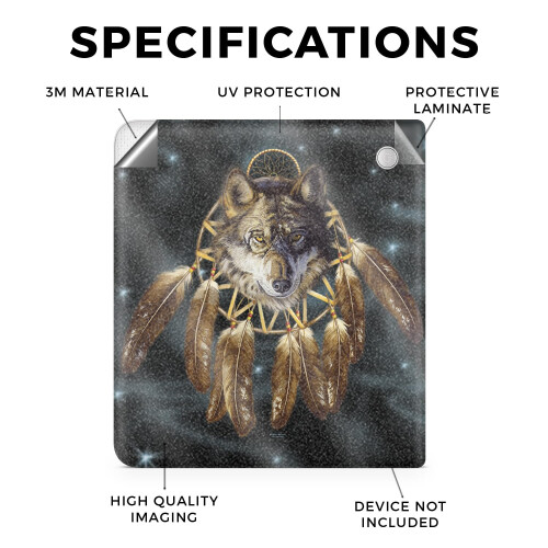 Pele Brilhante para Tablet Compatível com Kobo Libra 2 (2023) - Wolf Dreams - Vinil 3M 1