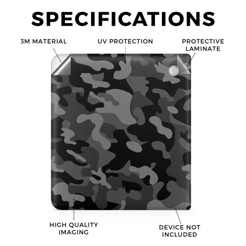 Capa para Tablet Compatível com Kobo Libra 2 (2023) - Preto Camo - Decalque Protetor em Vinil 3M 1