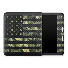 Custodia protettiva in fibra di carbonio per tablet compatibile con Kobo Libra 2 (2023) - Camouflage americano - Pellicola protettiva in vinile 3