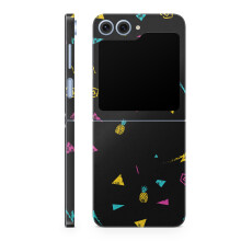 Telefoonhuid compatibel met Samsung Galaxy Z Flip 6 - Magic Pineapple - Premium 3M vinyl beschermhoes met sticker - eenvoudig aan te brengen | Gemaak
