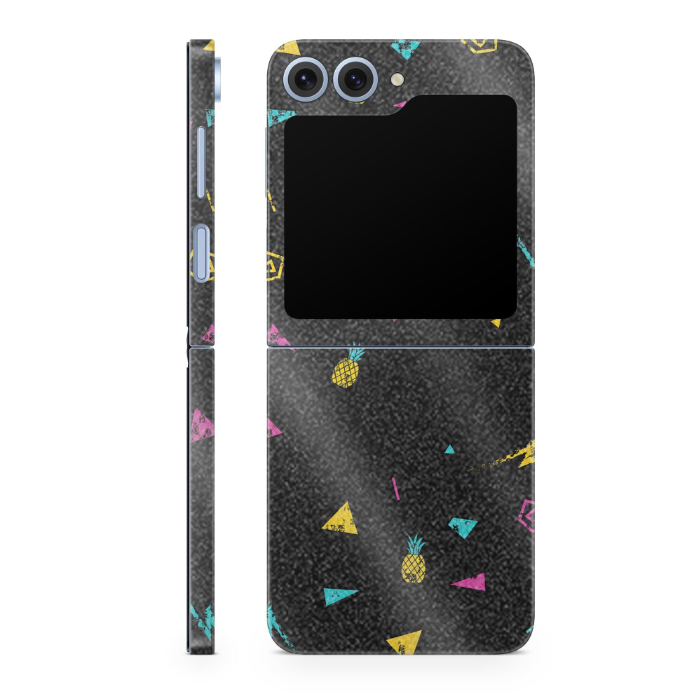 Glossy Glitter Phone Skin Compatible With Samsung Galaxy Z Flip 6 - Magic Pineapple - Premium 3M Vinyl Protective Wrap Decal Cover - Easy To Apply | C 198460964557