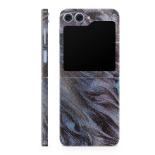 Glanzende glitter telefoonhoes compatibel met Samsung Galaxy Z Flip 6 - Angry Ripple - Premium 3M vinyl beschermende wrap sticker cover - eenvoudig a