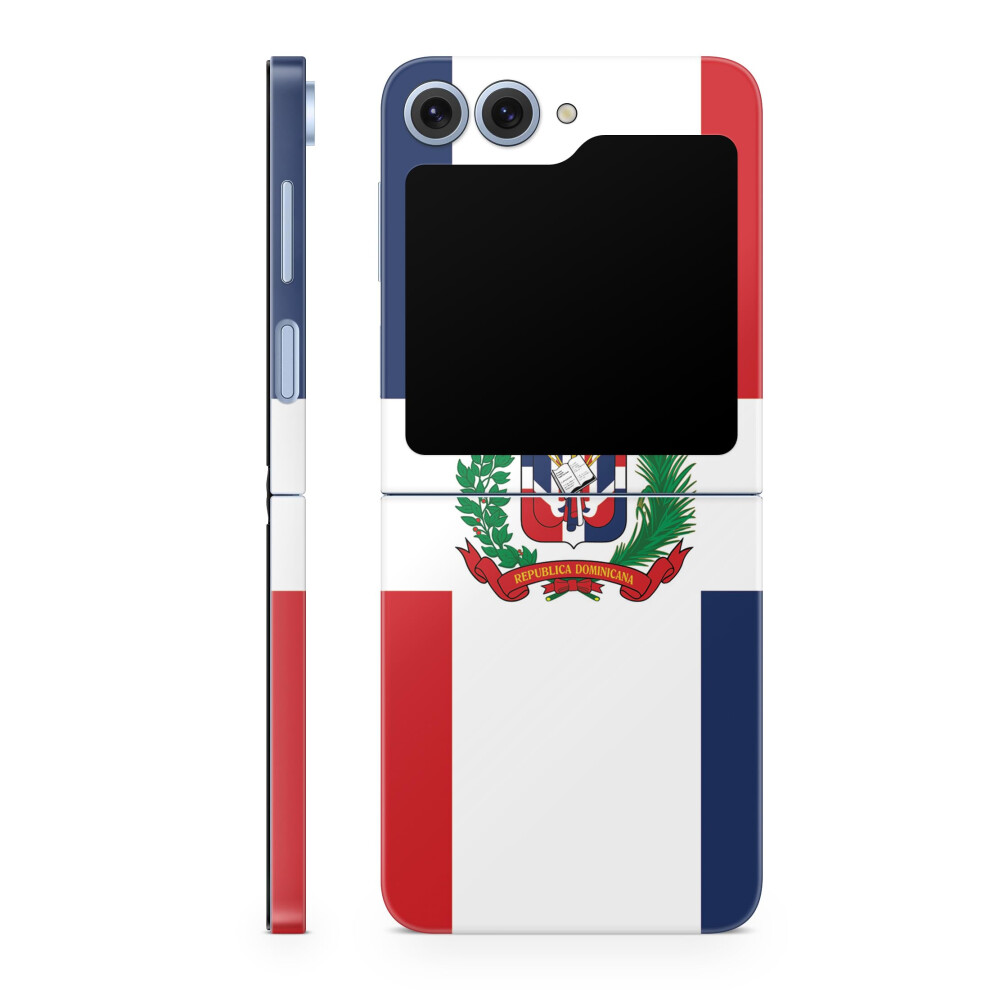 Phone Skin Compatible With Samsung Galaxy Z Flip 6 - Dominican Flag - Premium 3M Vinyl Protective Wrap Decal Cover - Easy To Apply | Crafted In The Us 198460965431