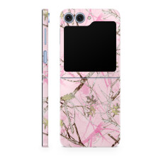 Custodia protettiva lucida con glitter compatibile con Samsung Galaxy Z Flip 6 - Rosa Celato - Pellicola protettiva in vinile 3M di alta qualit