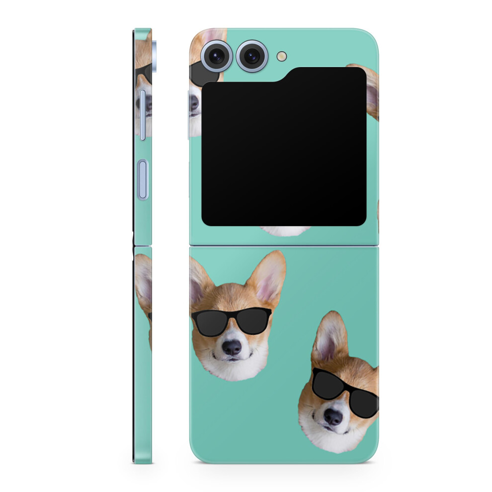 Phone Skin Compatible With Samsung Galaxy Z Flip 6 - Cool Corgi - Premium 3M Vinyl Protective Wrap Decal Cover - Easy To Apply | Crafted In The Usa By 198460965554