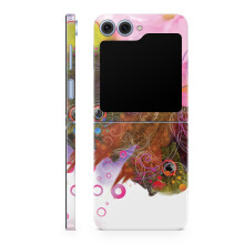 Película para Samsung Galaxy Z Flip 6 - Borboleta Hippie - Vinil 3M Premium - Fácil de Aplicar
