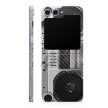 Película de Fibra de Carbono Compatível com Samsung Galaxy Z Flip 6 - Booming Box - Protetor 3M Vinil