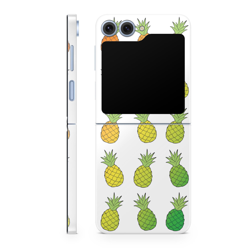 Tlphone Compatible Avec Samsung Galaxy Z Flip 6 - Ananas Arc-En-Ciel - Couvercle De Dcalcomanie De Protection En Vinyle De 3M Premium - Facile-image