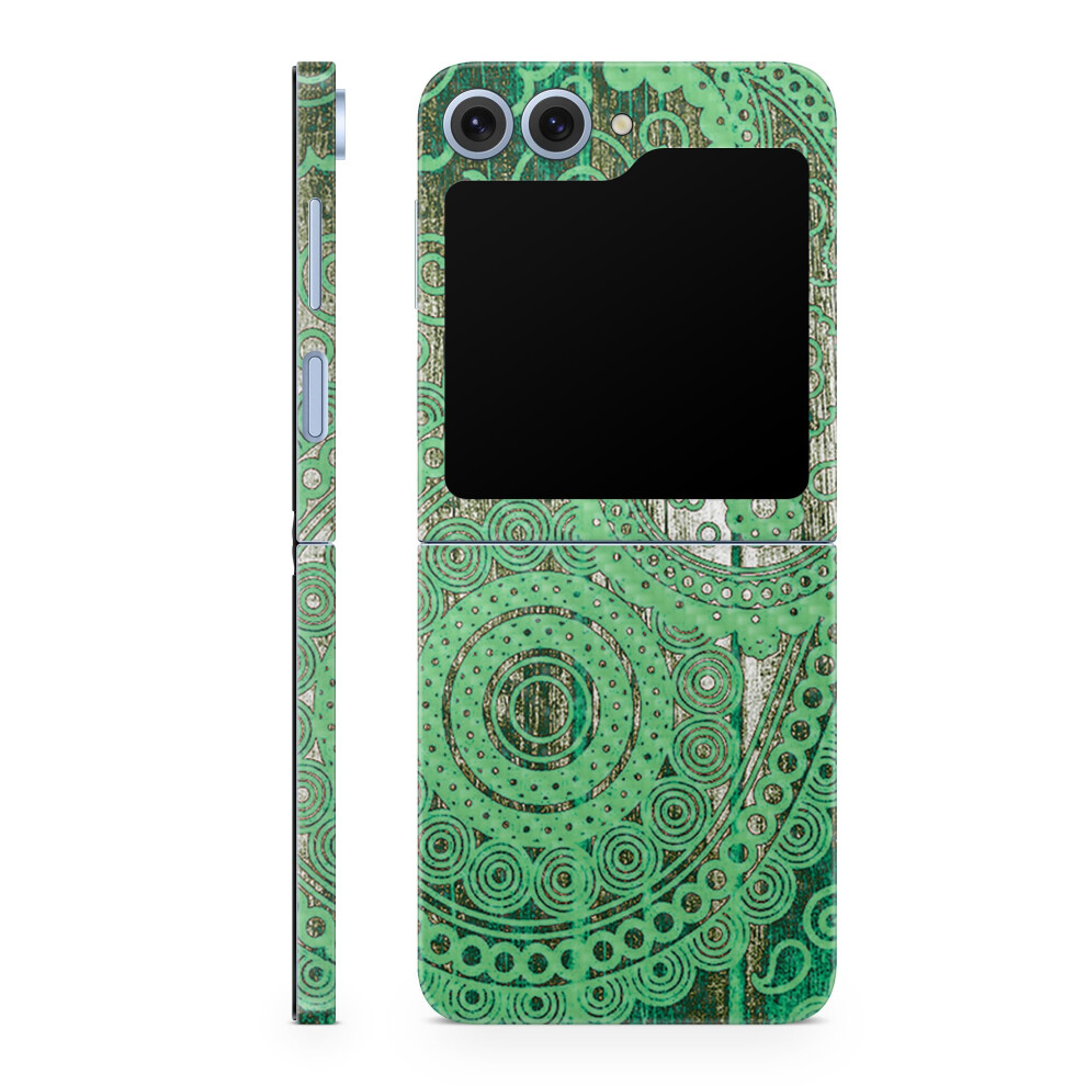 Carbon Fiber Phone Skin Compatible With Samsung Galaxy Z Flip 6 - Vintage Paisley - Premium 3M Vinyl Protective Wrap Decal Cover - Easy To Apply | Cra 198460972132