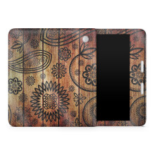Pele Brilhante Glitter Compatível com Kobo Libra 2 (2023) - Floral de Madeira - Vinil 3M Premium