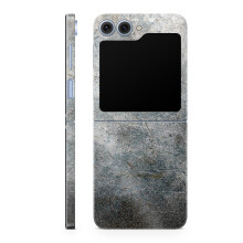 Custodia protettiva lucida con glitter compatibile con Samsung Galaxy Z Flip 6 - Shadow Concrete - Pellicola protettiva in vinile 3M di alta qual