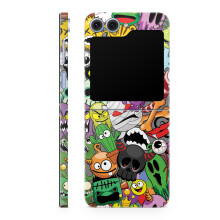 Telefoonhuid compatibel met Samsung Galaxy Z Flip 6 - Monster Mash - Premium 3M Vinyl Beschermende Wrap Decal Cover - Eenvoudig aan te brengen | Gema