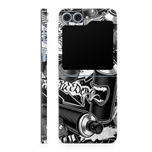 Pele de Telefone Compatível com Samsung Galaxy Z Flip 6 - Mono Hip Hop - Vinil Protetor 3M - Fácil de Aplicar