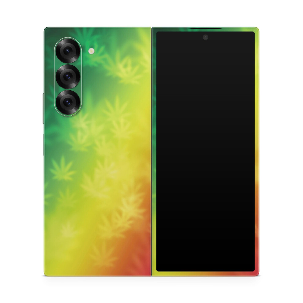 Phone Skin Compatible With Samsung Galaxy Z Fold 6 - Rasta Rainbow - Premium 3M Vinyl Protective Wrap Decal Cover - Easy To Apply | Crafted In The Usa 198460954183