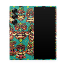Pele de Fibra de Carbono Compatível com Samsung Galaxy Z Fold 6 - Crazy Tikis - Vinil 3M Premium