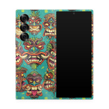 Skin protettiva lucida con glitter compatibile con Samsung Galaxy Z Fold 6 - Crazy Tikis - Pellicola protettiva in vinile 3M di alta qualit - Fa