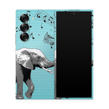 Skin per telefono compatibile con Samsung Galaxy Z Fold 6 - Elefante musicale - Pellicola protettiva in vinile 3M di alta qualit - Facile da app