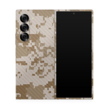 Pelcula de fibra de carbono Piel compatible con Samsung Galaxy Z Fold 6 - Camo del desierto - Cubierta de calcomana de proteccin de vinilo 3M prem