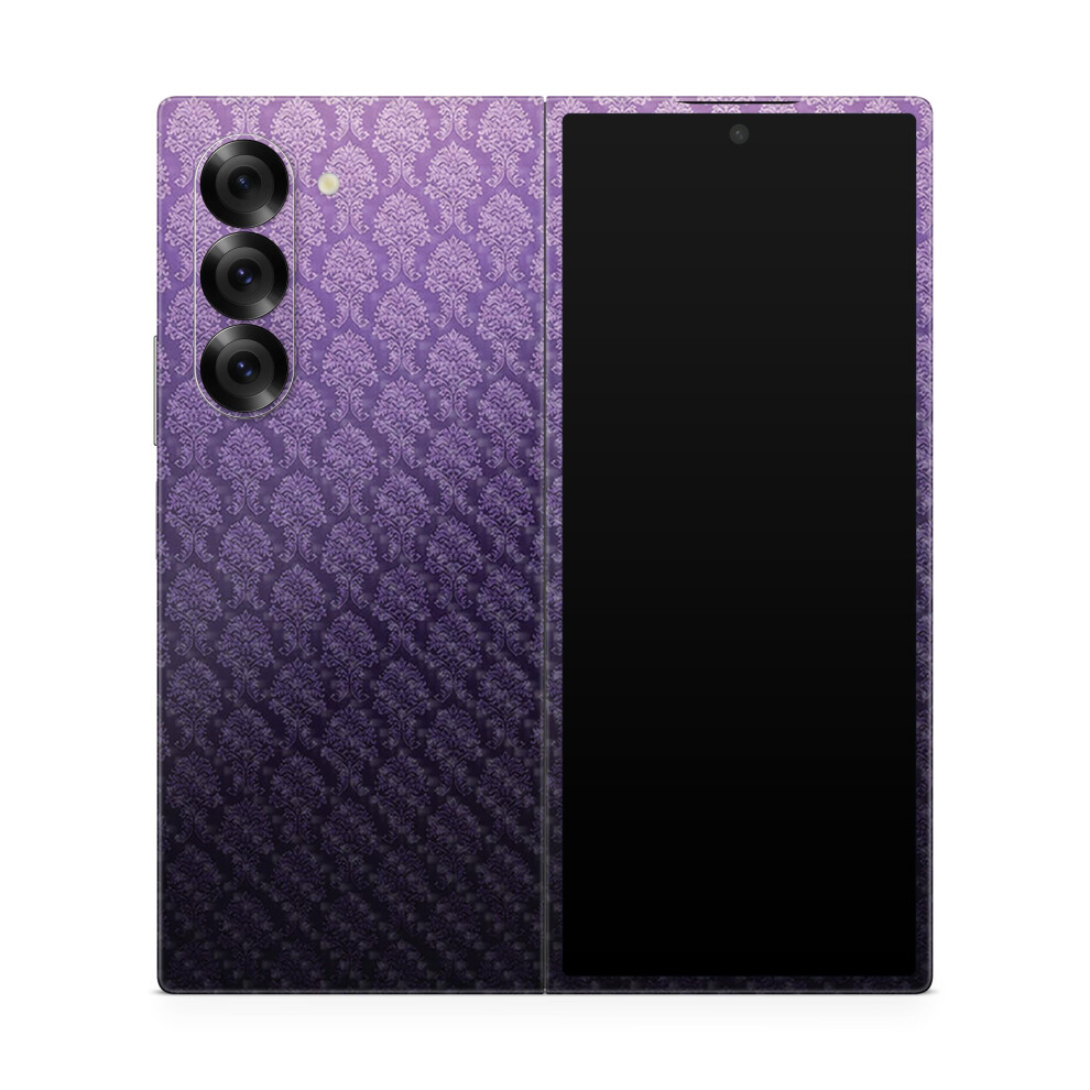 Carbon Fiber Phone Skin Compatible With Samsung Galaxy Z Fold 6 - Antique - Premium 3M Vinyl Protective Wrap Decal Cover - Easy To Apply | Craf Purple 198460946515