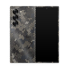 Custodia protettiva lucida con glitter compatibile con Samsung Galaxy Z Fold 6 - Puntini mimetici - Pellicola protettiva in vinile 3M di alta qua