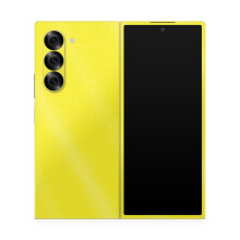 Pelcula brillante para la piel del telfono con brillo compatible con Samsung Galaxy Z Fold 6 - amarillo slido - Cubierta de calcomana protectora