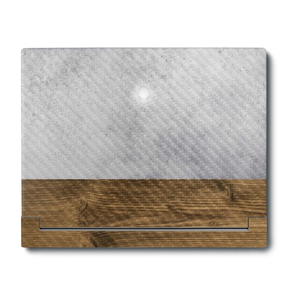 Skrka Z Wlkna Weglowego Mightyskins Kompatybilna Z Zestawem Full Wrap Alienware X16 R1 (2023) Betonowe Drewno | Ochronne, Trwale Teksturowane Wyk-image