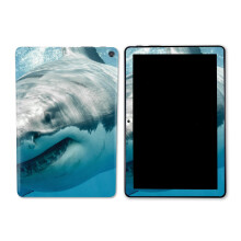 Mightyskins Skin compatible avec Amazon Kindle Fire HD 10 (2023) - Great Shark blanc | Couvercle d'enveloppe de d   calcomanie en vinyle durable et