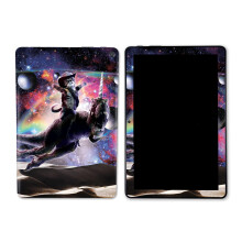 MightySkins Skin compatibile con Amazon Kindle Fire HD 10 (2023) - Jurassic Space Cat | Cover protettiva in vinile resistente e unica | Facile da