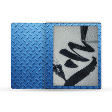 MightySkins Skin Compatível com Amazon Kindle Scribe (2022) - Blue Gridiron | Protetor, Vinil Único