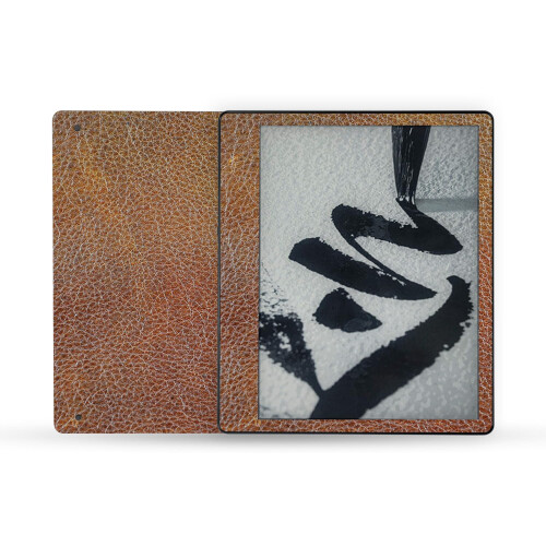 MightySkins Skin Compatível com Amazon Kindle Scribe (2022) - Pleather Marrom | Protetor e Decalque Único