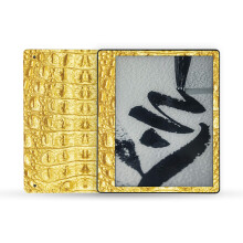 MightySkins Skin kompatibel mit Amazon Kindle Scribe (2022) Full Wrap  Golden Croc | Schtzende, langlebige und einzigartige Vinyl-Aufkleber-Hl