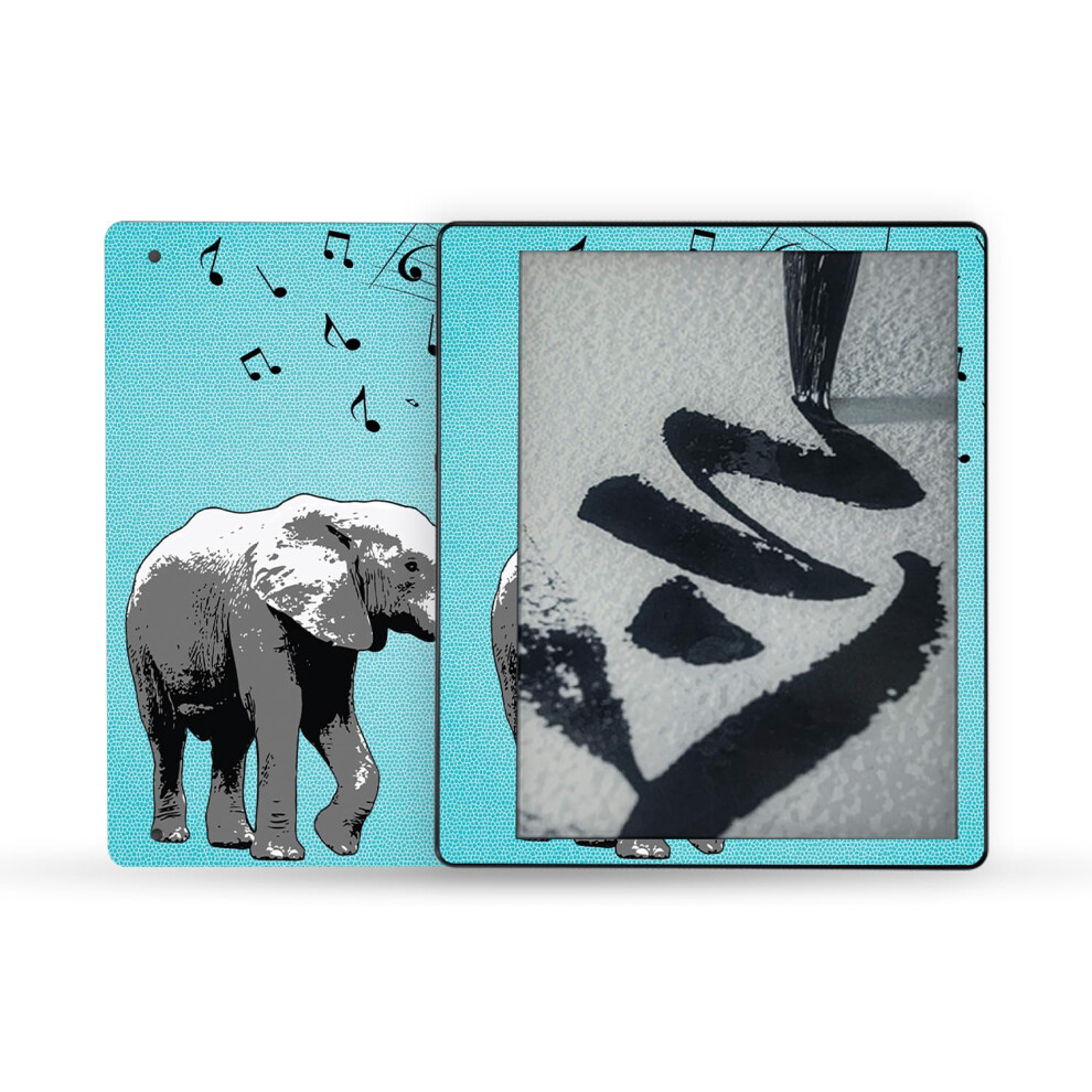 Mightyskins Skin Compatible With Amazon Kindle Scribe (2022) Full Wrap - Musical Elephant | Protective And Unique Vinyl Decal Wrap Cover | Easy To Ap 197560685676