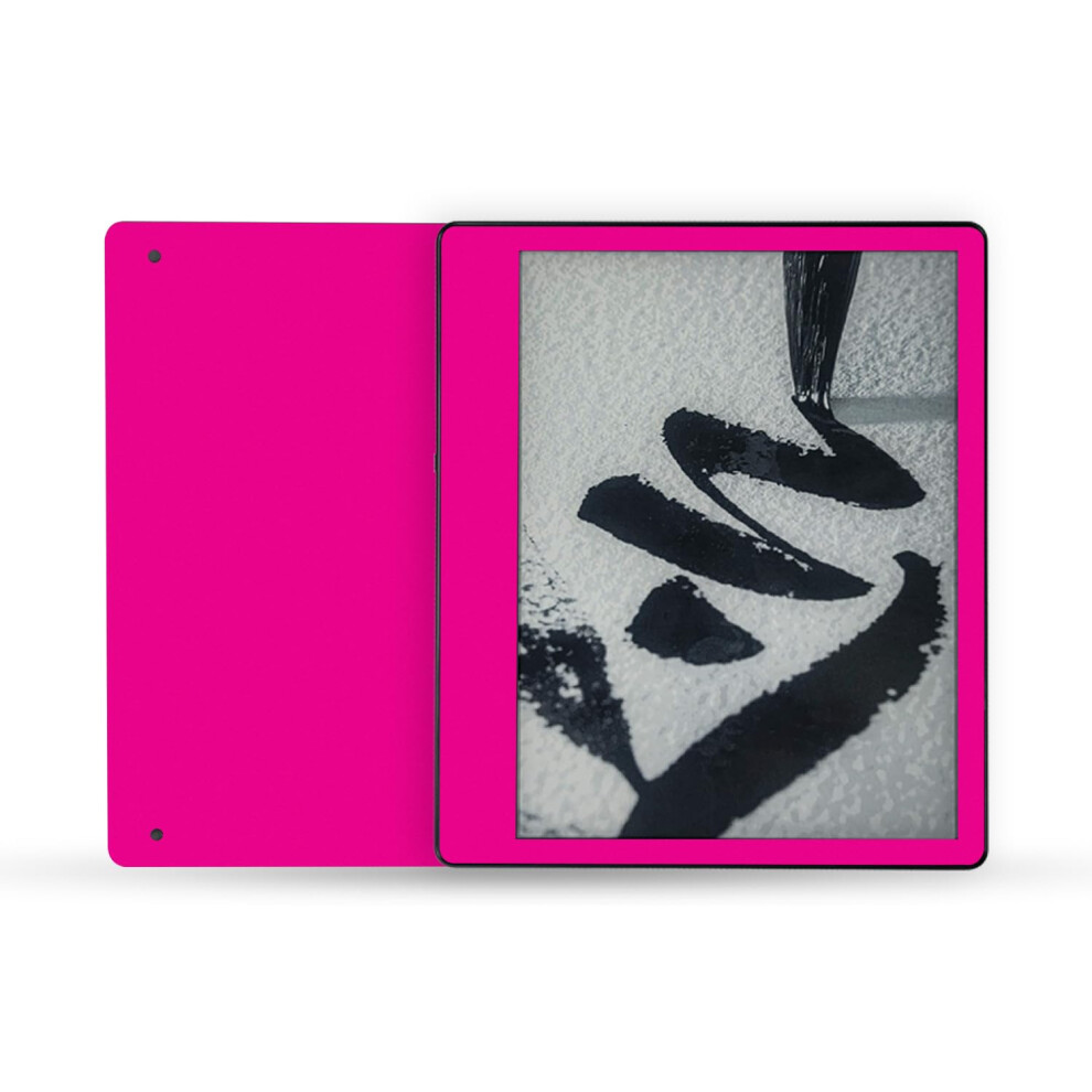 Skin Mightyskins Compatible Avec Amazon Kindle Scribe (2022) - Rose Vif Uni | Protection Et Autocollant En Vinyle Unique | Facile Appliquer | F-image
