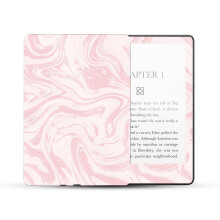MightySkins Glossy Glitter Skin Compatible with Amazon Kindle Paperwhite 5 6.8-inch 11th Gen (2021) Full Wrap - Silky Pink | Protective High-Gloss Gli