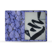 MightySkins Glossy Glitter Skin compatibile con Amazon Kindle Scribe (2022) Full Wrap - Farfalle blu | Finitura glitterata lucida | Facile da app