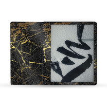 MightySkins Skin Brilhante para Amazon Kindle Scribe (2022) - Mármore Preto Dourado | Acabamento Brilhante