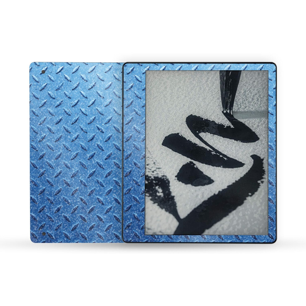 Mightyskins Glossy Glitter Skin Compatible With Amazon Kindle Scribe (2022) Full Wrap - Gridiron | Protective High-Gloss Glitter Finish | Easy To Blue 197560702281