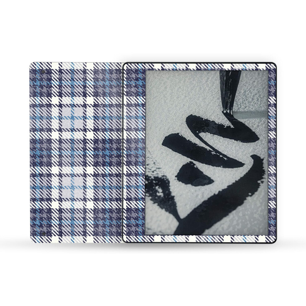 Mightyskins Glossy Glitter Skin Compatible With Amazon Kindle Scribe (2022) Full Wrap - Plaid | Protective High-Gloss Glitter Finish | Easy To Ap Blue 197560702311