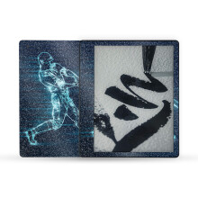 MightySkins Glnzende Glitzer-Skin, kompatibel mit Amazon Kindle Scribe (2022), vollstndige Hlle  Glow Baseball | Schtzende Hochglanz-Glitzer