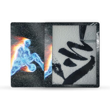 MightySkins Glnzende Glitzer-Skin, kompatibel mit Amazon Kindle Scribe (2022), vollstndige Umhllung  leuchtender Basketball | Schtzendes Ho