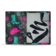 MightySkins Película Brilhante Glitter Compatível com Amazon Kindle Scribe (2022) - Neon Cowgirl