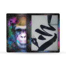 MightySkins Glnzende Glitzer-Skin, kompatibel mit Amazon Kindle Scribe (2022), Komplettumhllung  Neon-Affe | Schtzende Hochglanz-Glitzeroberf
